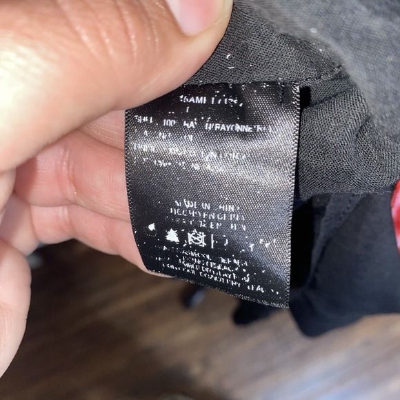 Anthropologie Black Floral Embroidered Midi Dress - Picture 5 of 7